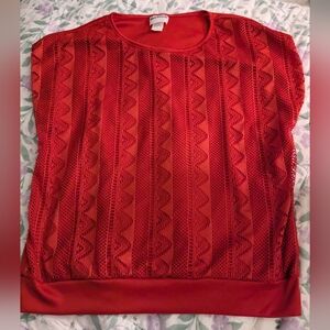 Bonworth XS Petite Red Sleeveless Top